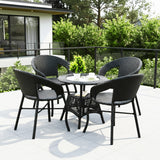 5-Piece Outdoor Rattan Wicker Patio Bistro Set