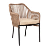 2-Piece Outdoor Rope Patio Dining Chairs