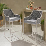 2-Piece Outdoor Rope Bar Chairs – Stylish Comfort Built to Last