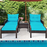 Outdoor Wicker 5-Piece Patio Sofa Set