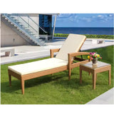 Outdoor Wicker Lounge Chair With Side Table