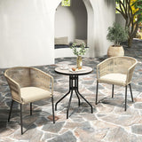 2-Piece Outdoor Rope Patio Dining Chairs