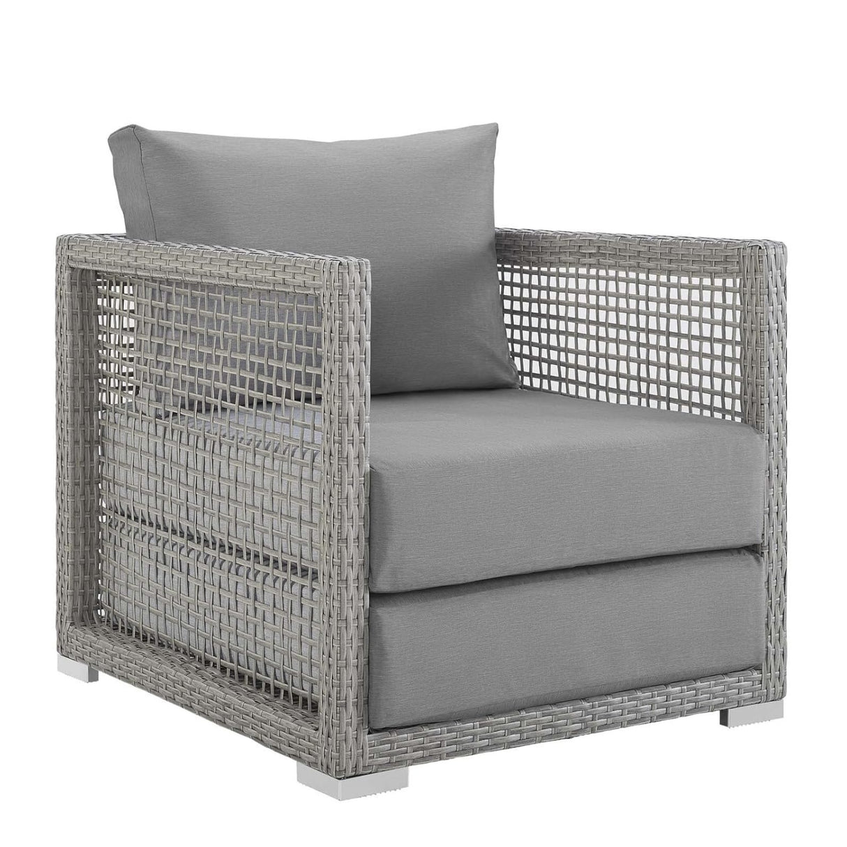 Outdoor Wicker Woven 6 Pieces Sectional Patio Furniture Set