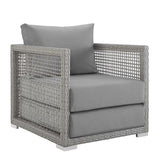 Outdoor Wicker Woven 6 Pieces Sectional Patio Furniture Set