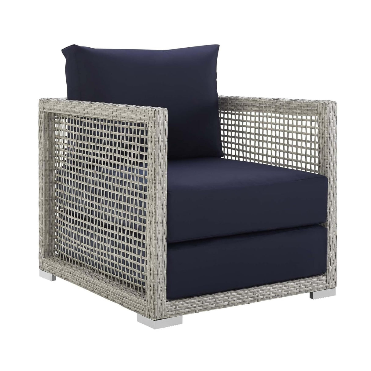 Outdoor Wicker Woven 6 Pieces Sectional Patio Furniture Set