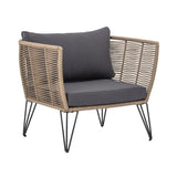 Outdoor Rope 1 Piece Patio Single Seater Sofa