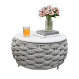 Bird’s Nest Shape 3-Piece Hand-Woven Rope Patio Set