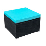 5-Piece Outdoor Wicker Furniture Set Modern Outdoor L-Shaped