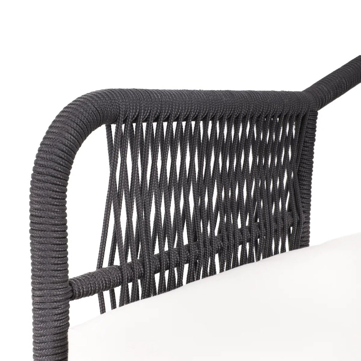 4-Piece Outdoor Rope Patio Furniture Set with Wood-Top Table