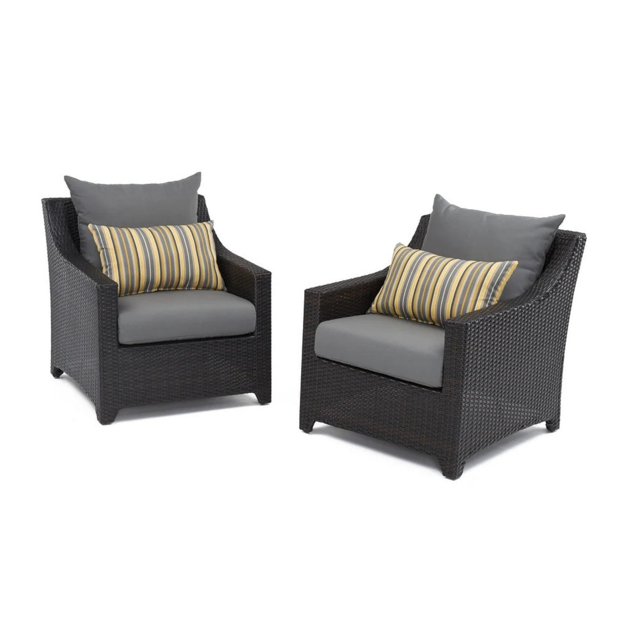 All Weather Outdoor Wicker Garden L-Shape Sectional Conversation Set