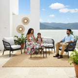 Outdoor 4 Seater Rope Conversation Sofa Set