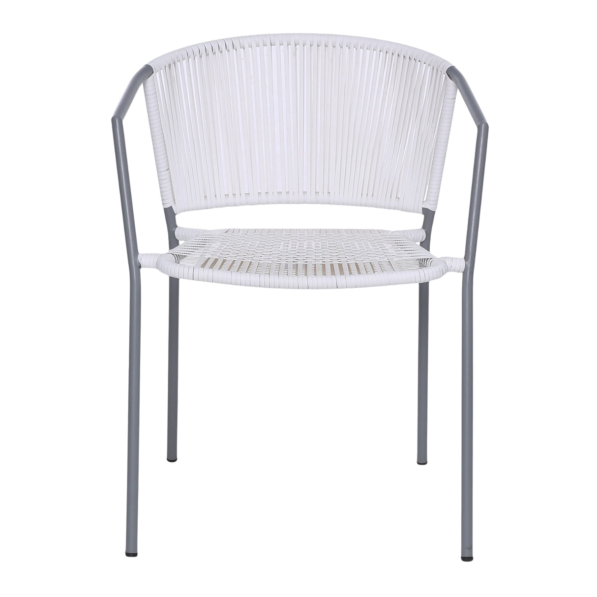 3-Piece Outdoor White Rope Patio Set
