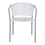 3-Piece Outdoor White Rope Patio Set
