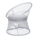 Outdoor Rope Patio Set with Glass Top Table