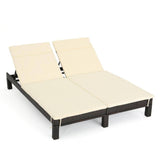 Outdoor All-Weather Rattan Wicker Chaise Lounge Chair Set of 2