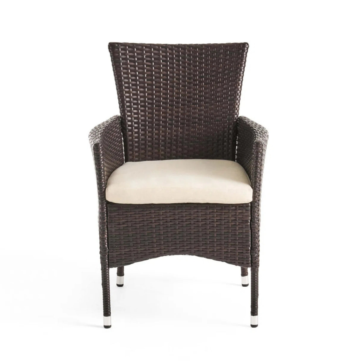 2-Piece Outdoor Rattan Wicker Patio Dining Chairs