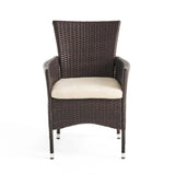 2-Piece Outdoor Rattan Wicker Patio Dining Chairs