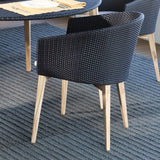 Outdoor All-Weather Resistant Rattan Wicker 5-Piece Dining Set (Black & White)