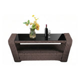 6 Piece Outdoor Wicker Conversation Furniture Set