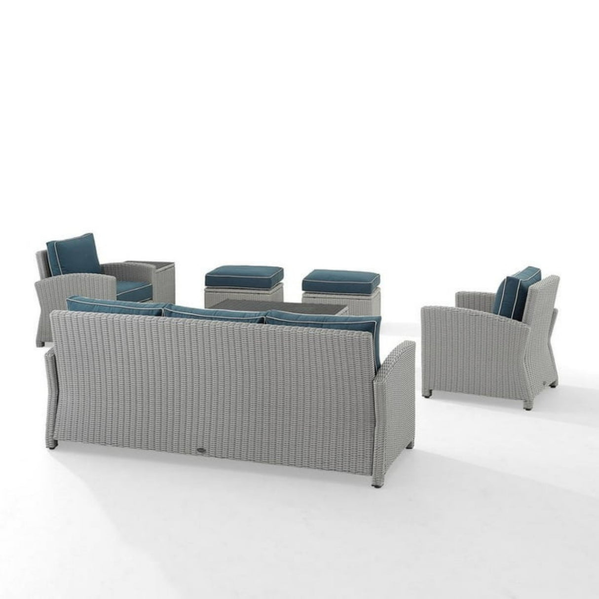 7 Piece Outdoor Wicker Conversation Furniture Set