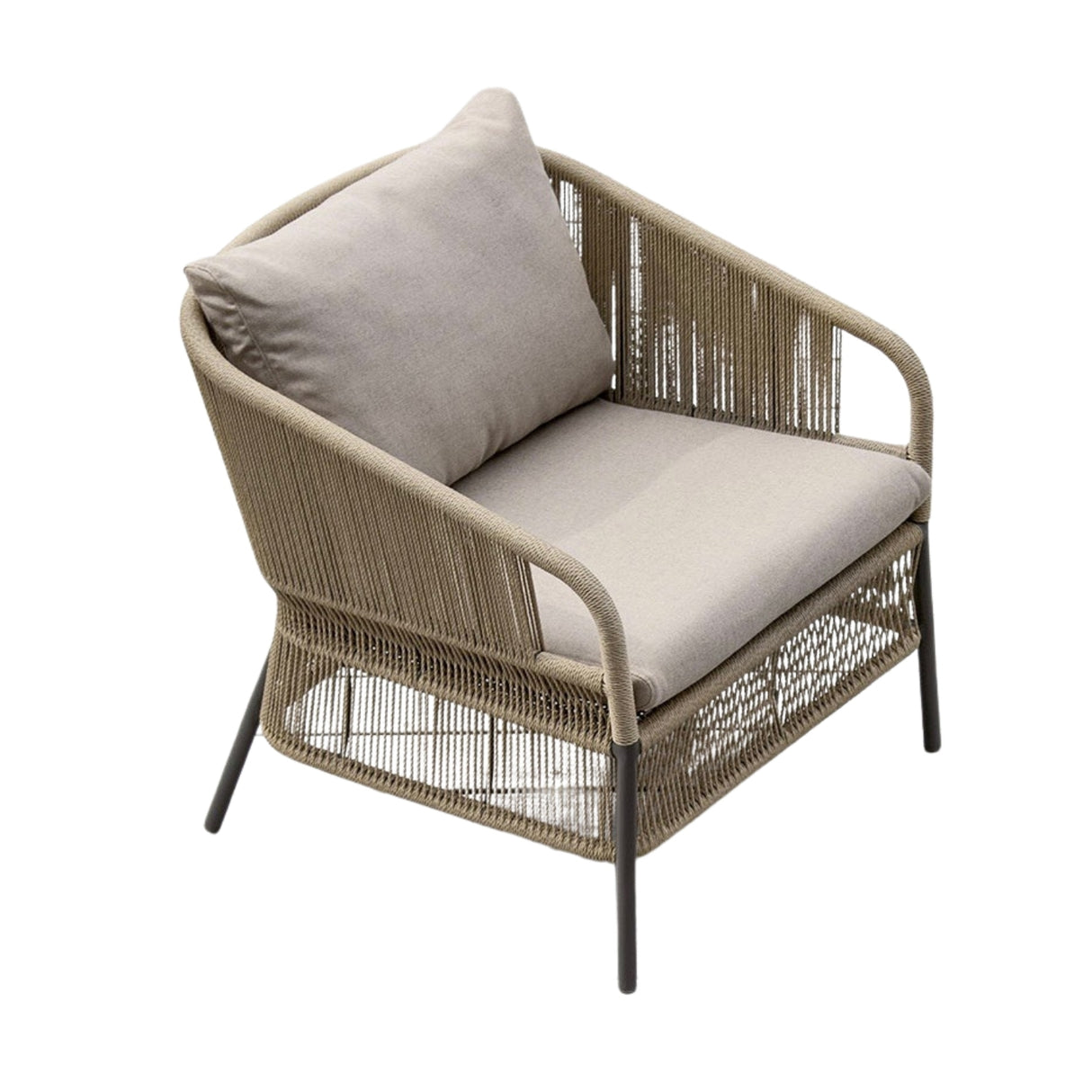 2-Piece Outdoor Rope Single Seater Sofa