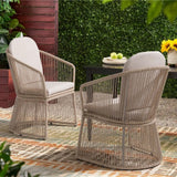 2-Piece Outdoor Rope Patio Chairs