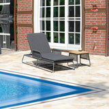 Outdoor Rope Lounge Chair With Side Table