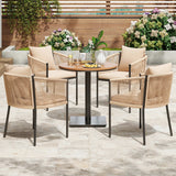 2-Piece Outdoor Rope Patio Dining Chairs