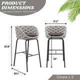 2-Piece Outdoor Rope Bar Chairs – Stylish Comfort Built to Last