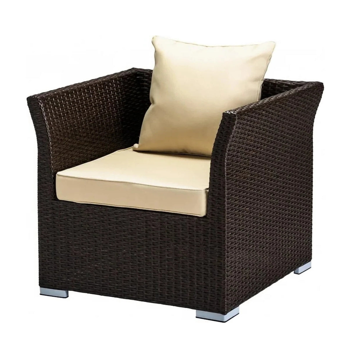 Outdoor All-Weather Wicker Single Seater Sofa