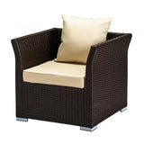 Outdoor All-Weather Wicker Single Seater Sofa