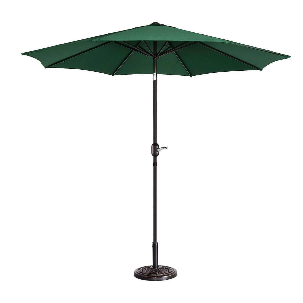 9ft Green Color Outdoor Patio Umbrella with Centre Pole