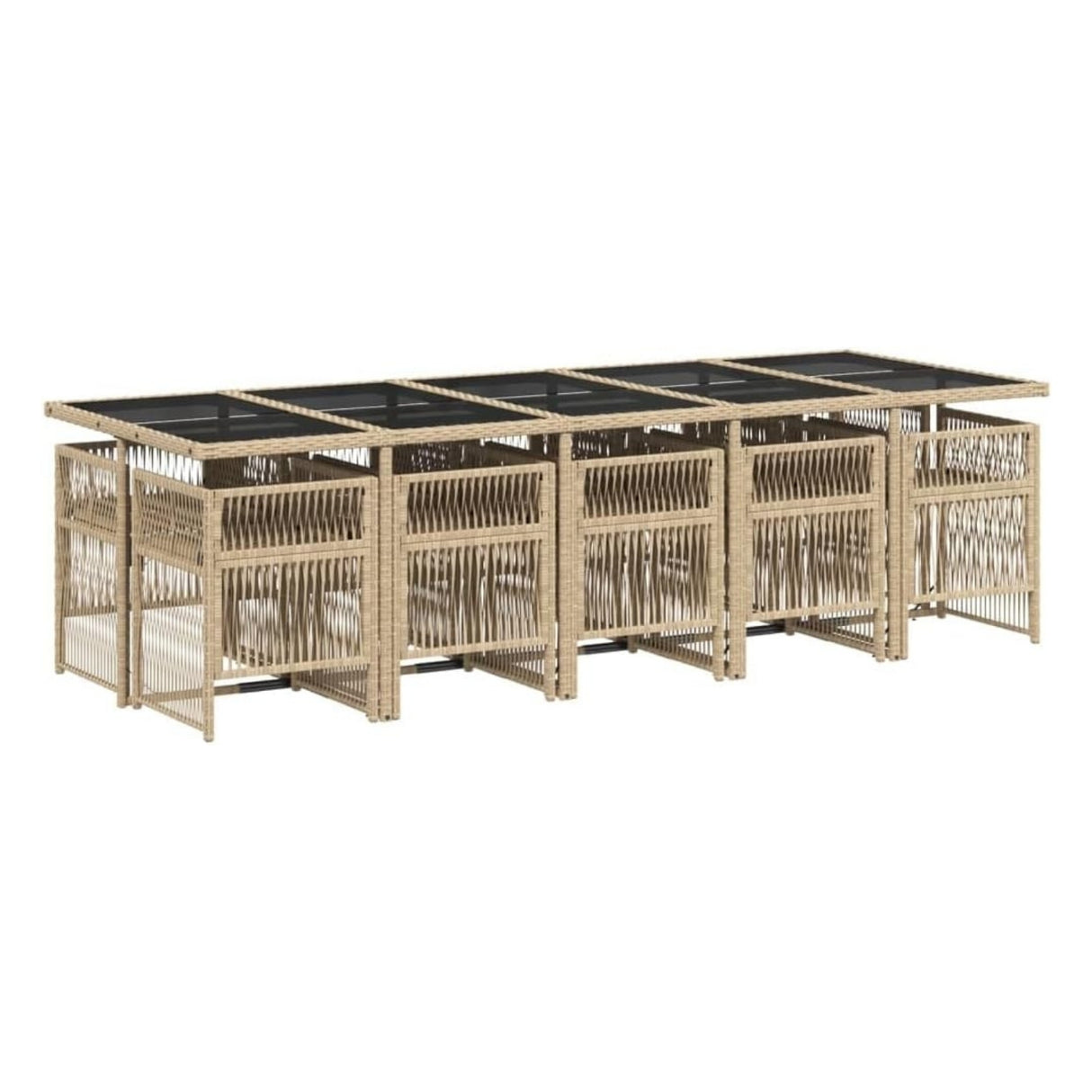 10 Seater Outdoor Rattan Wicker Dinning Set