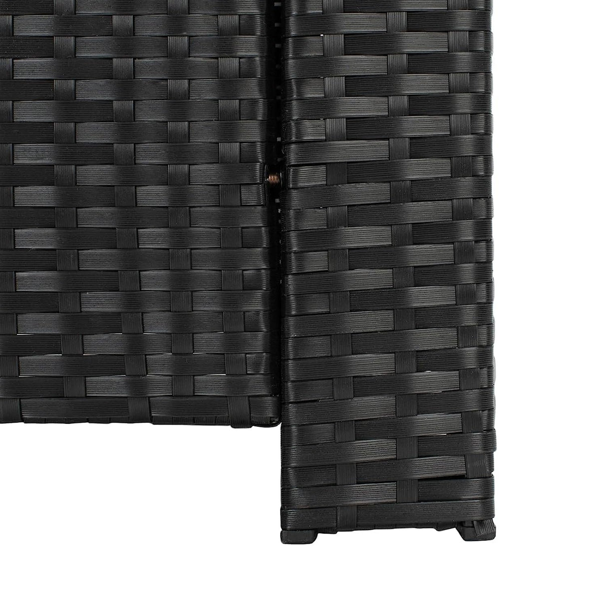 5-Piece Wicker Patio Conversation Set (Black/White)