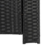 5-Piece Wicker Patio Conversation Set (Black/White)