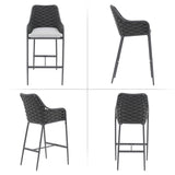 2-Piece Outdoor Rope Bar Chairs – Stylish Comfort Built to Last