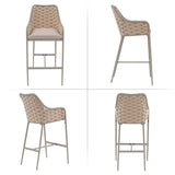 2-Piece Outdoor Rope Bar Chairs – Stylish Comfort Built to Last