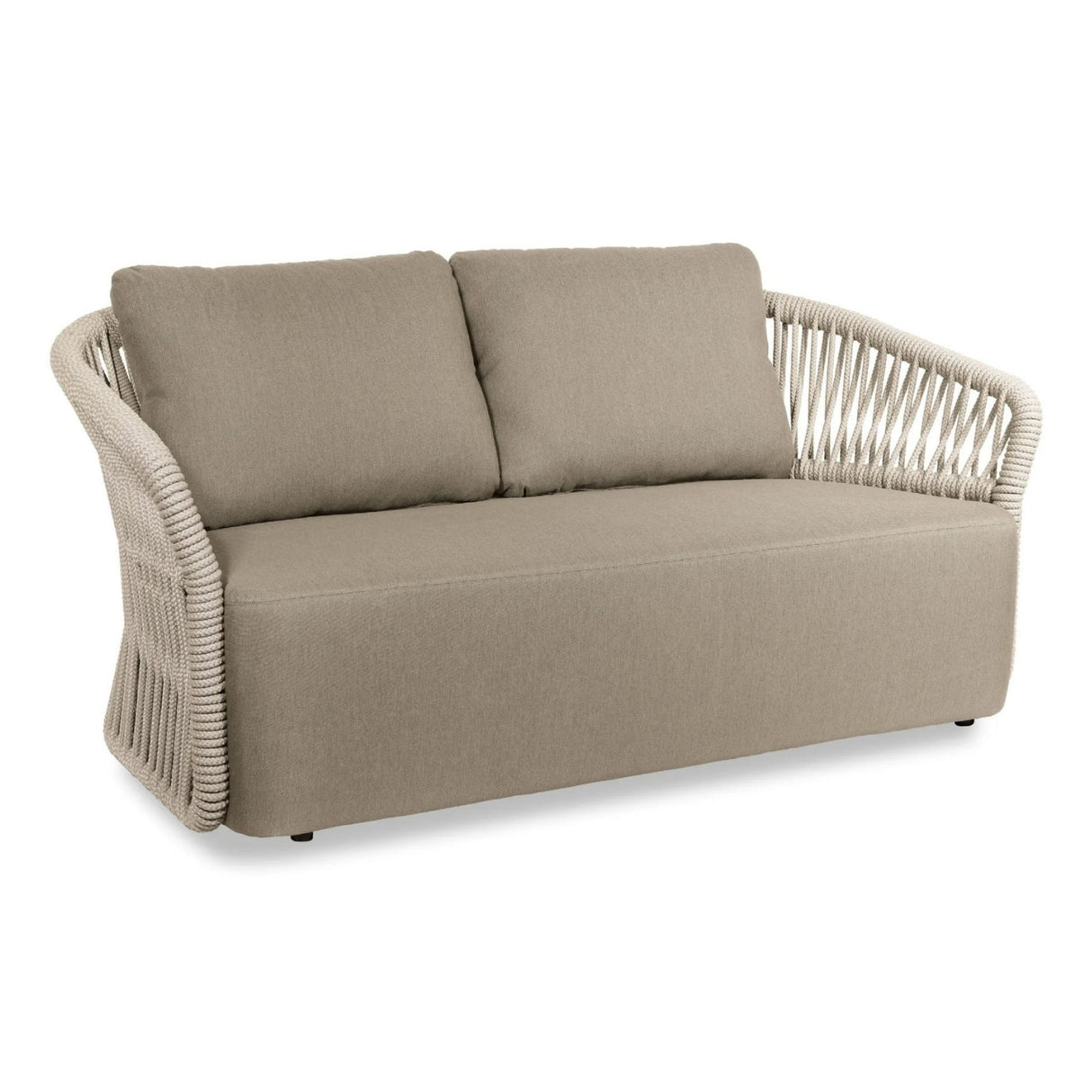 4-Piece Outdoor Braid & Rope Sofa Set (Beige & Dark Cream)