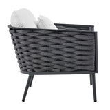6-Piece Outdoor Rope Sofa Set (Grey & White)