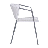 3-Piece Outdoor White Rope Patio Set