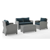 4 Pieces Patio Furniture Set, Outdoor Sectional Sofa