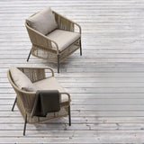 2-Piece Outdoor Rope Single Seater Sofa