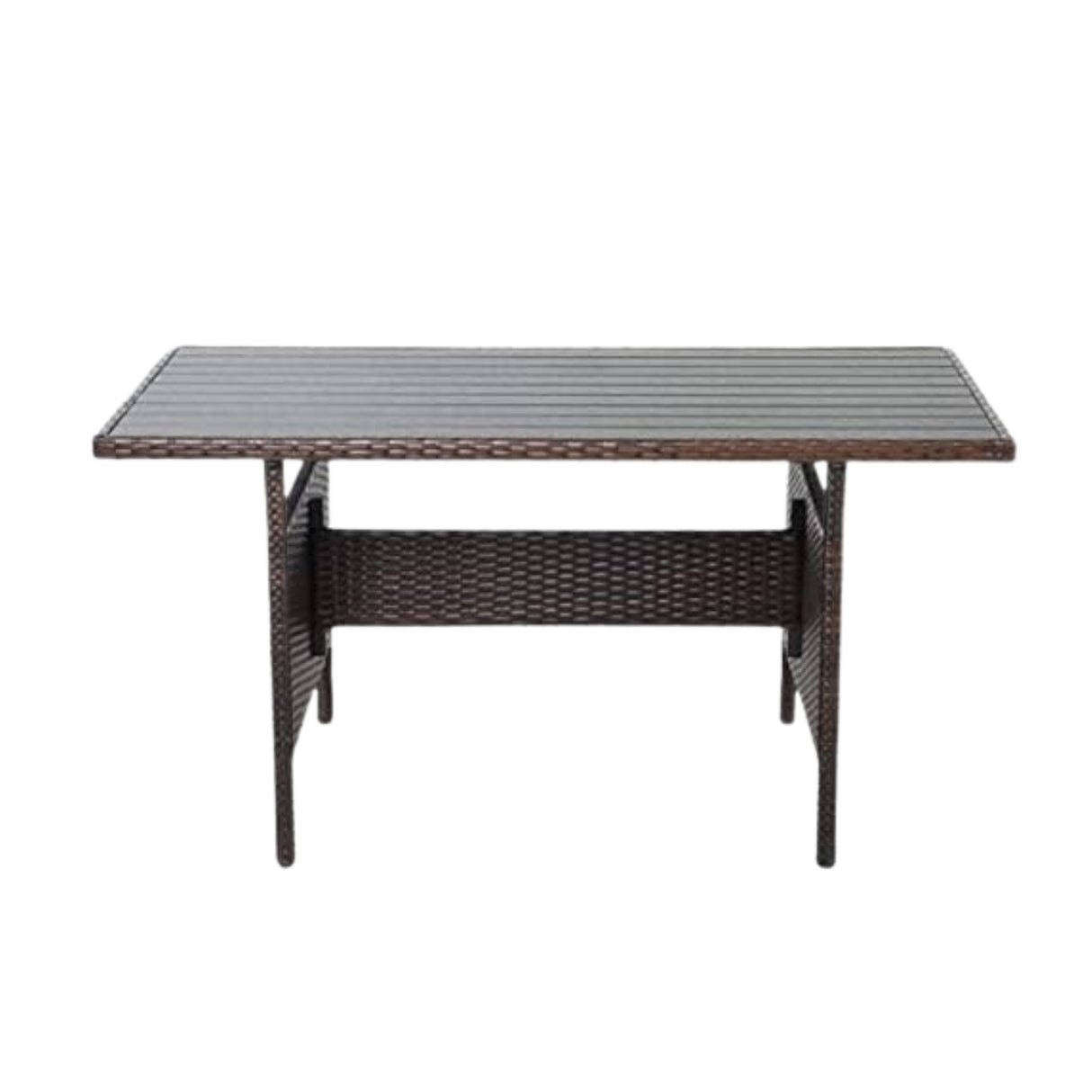6-Pieces L-Shape Patio Rattan Dining Set