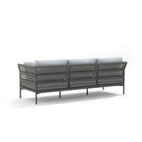 Outdoor Rope 7-Seater Sofa Set With Glass Top Table