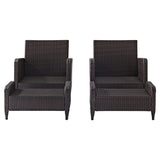 Outdoor 4 Piece Patio Wicker Furniture Set