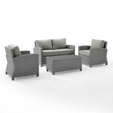 4 Pieces Patio Furniture Set, Outdoor Sectional Sofa