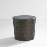 5-Piece Outdoor Wicker Sofa Set With Glass Top Tables