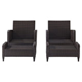 Outdoor 4 Piece Patio Wicker Furniture Set
