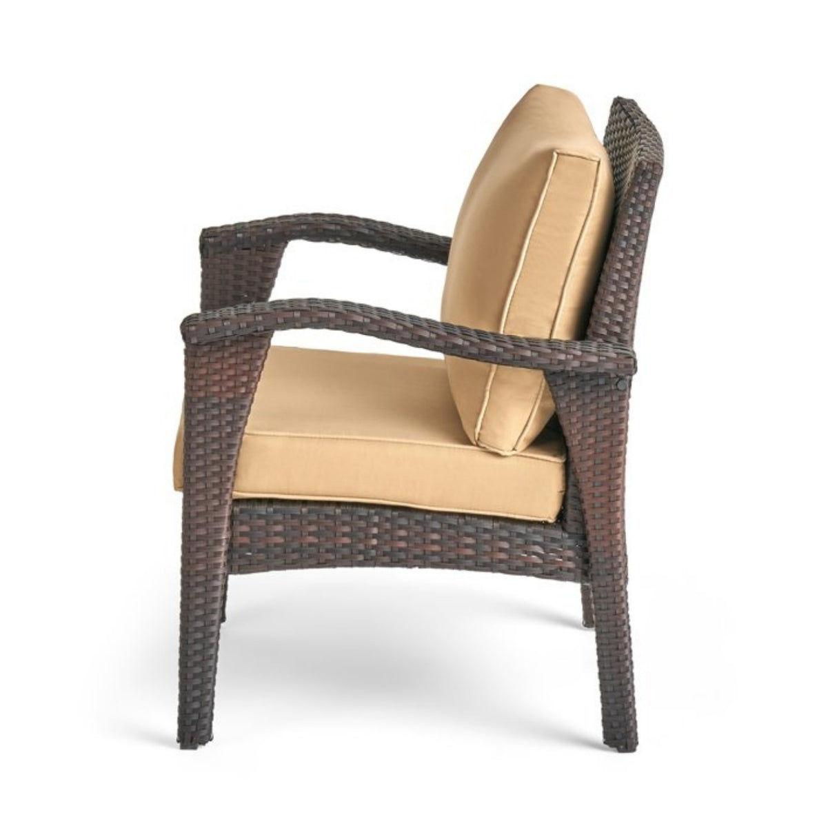 Dark Brown 8 Seater Outdoor Wicker Conversation Set