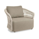 4-Piece Outdoor Braid & Rope Sofa Set (Beige & Dark Cream)